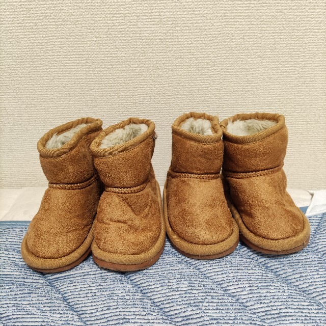petit maim ムートンブーツ14cm/双子