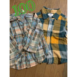 オールドネイビー(Old Navy)のチェックシャツ100サイズ2点！(Tシャツ/カットソー)