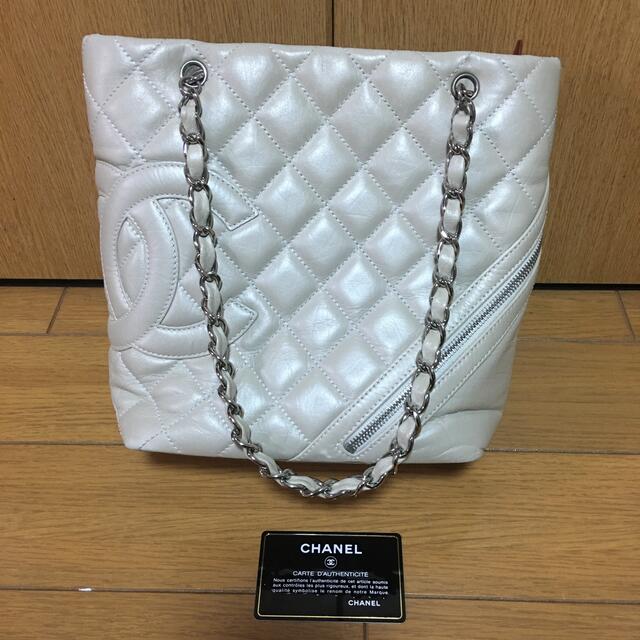 CHANEL シャネル スポーツライン  ハンドバッグ  キャンバス レザー  グレー ホワイト  ボストン マトラッセ トートバッグ ボーリングバッグ スポーツバッグ 【本物保証】