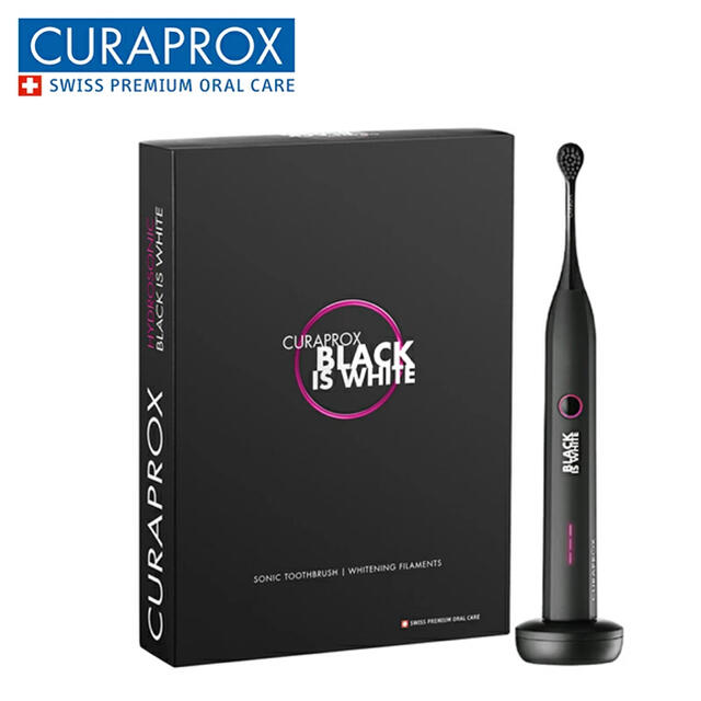 CURAPROX  BLACK IS WHITE    電動歯ブラシ　新品未開封 スマホ/家電/カメラの美容/健康(電動歯ブラシ)の商品写真