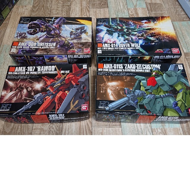BANDAI - HG 1/144  4点セット   ガンダムZZシリーズ +ギャプラン