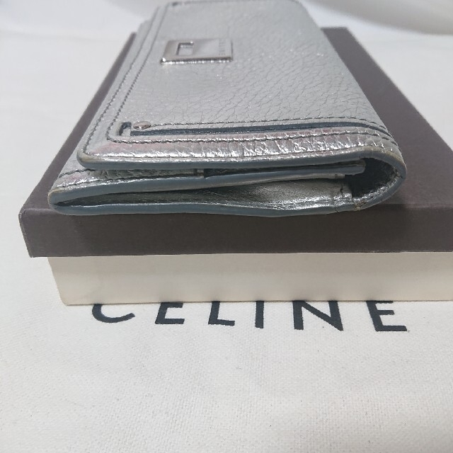 celine(セリーヌ)のCELINE ジップ長財布 シルバー レディースのファッション小物(財布)の商品写真