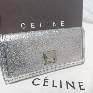 セリーヌ(celine)のCELINE ジップ長財布 シルバー(財布)