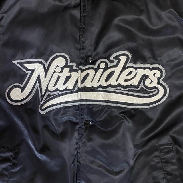 NEIGHBORHOOD(ネイバーフッド)の【美品】nitraid ナイトレイド スタジャン ブラック 黒 Lサイズ メンズのジャケット/アウター(スタジャン)の商品写真