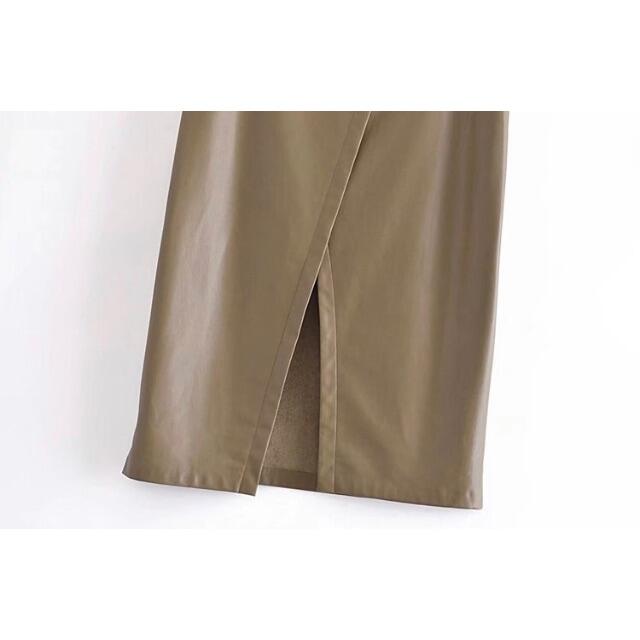 ZARA(ザラ)の🎃10月新作👻6263◆フェイクレザー PU スカート レディースのスカート(ひざ丈スカート)の商品写真