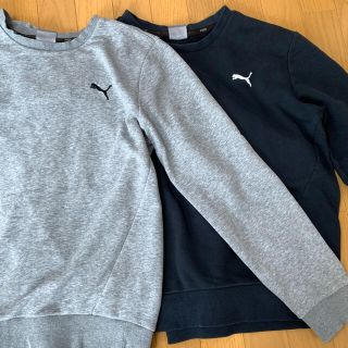 プーマ(PUMA)のプーマ トレーナー２枚セット　メンズMサイズ　ブラックとグレー(スウェット)