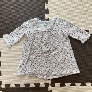 プチバトー(PETIT BATEAU)のプチバトー　花柄　チュニック　ワンピース 6m/67cm(ワンピース)