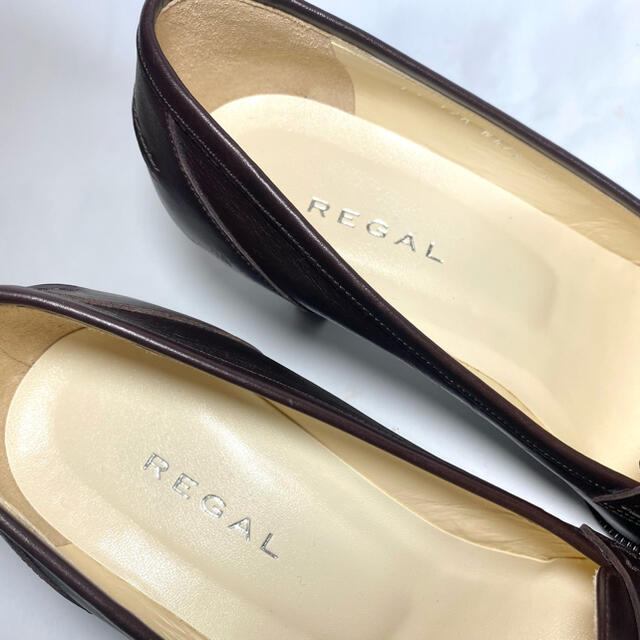 REGAL(リーガル)のREGAL リーガル　パンプス　ブラウンレザー　24cm レディースの靴/シューズ(ハイヒール/パンプス)の商品写真