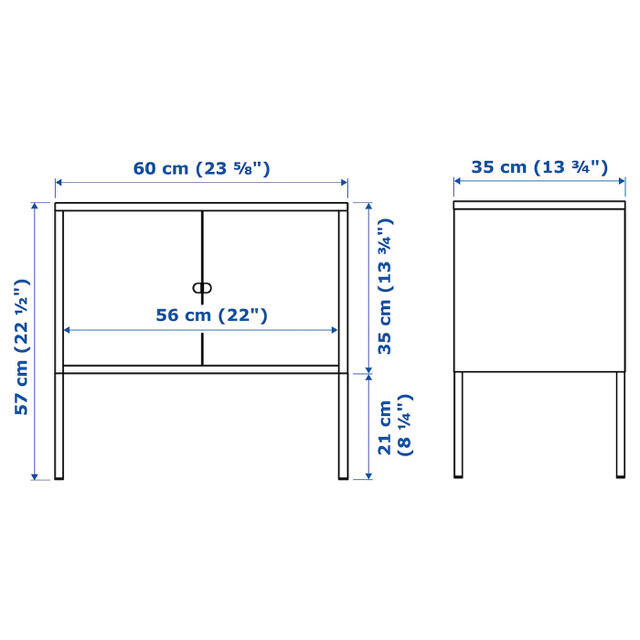 IKEA(イケア)の【新品未使用】IKEA★人気キャビネット【リックスフルト／グレー／収納棚】玄関棚 インテリア/住まい/日用品の収納家具(棚/ラック/タンス)の商品写真