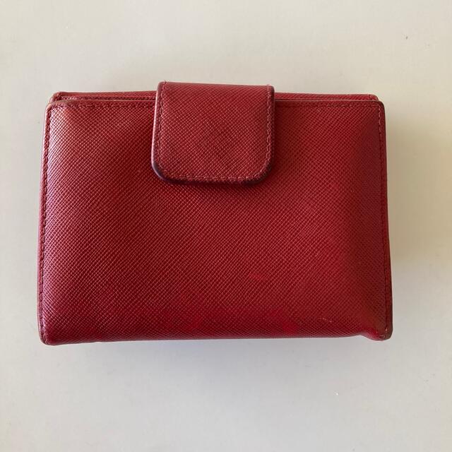 PRADA(プラダ)のPRADA プラダ　財布　レッド　赤　中古 レディースのファッション小物(財布)の商品写真