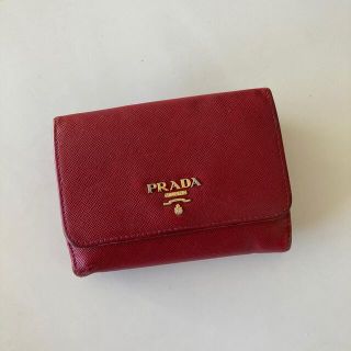 プラダ(PRADA)のPRADA プラダ　財布　レッド　赤　中古(財布)