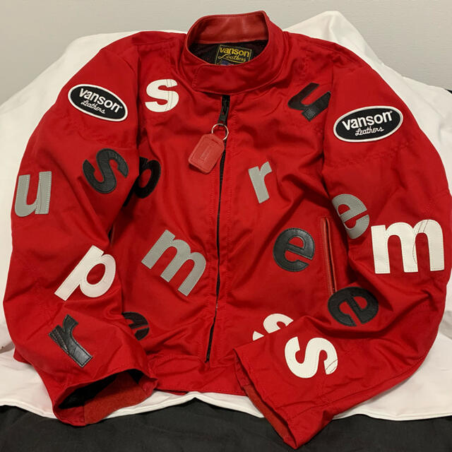 supreme シュプリーム VANSON ライダースジャケット レッドUSA