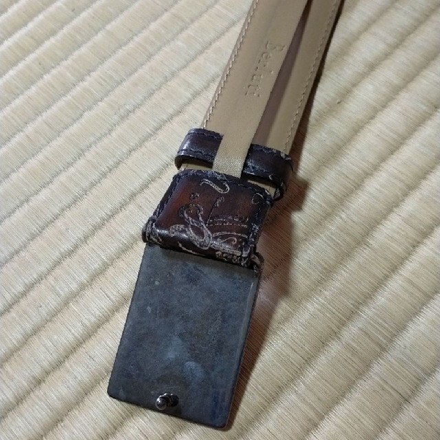 【美品】ベルルッティ ベルト レザー クラシック メンズ 79~89cm グレー