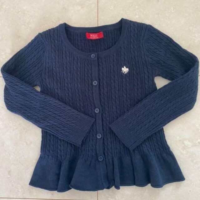 POLO RALPH LAUREN(ポロラルフローレン)の新品未使用　ポロ　ペプラムカーディガン キッズ/ベビー/マタニティのキッズ服女の子用(90cm~)(カーディガン)の商品写真