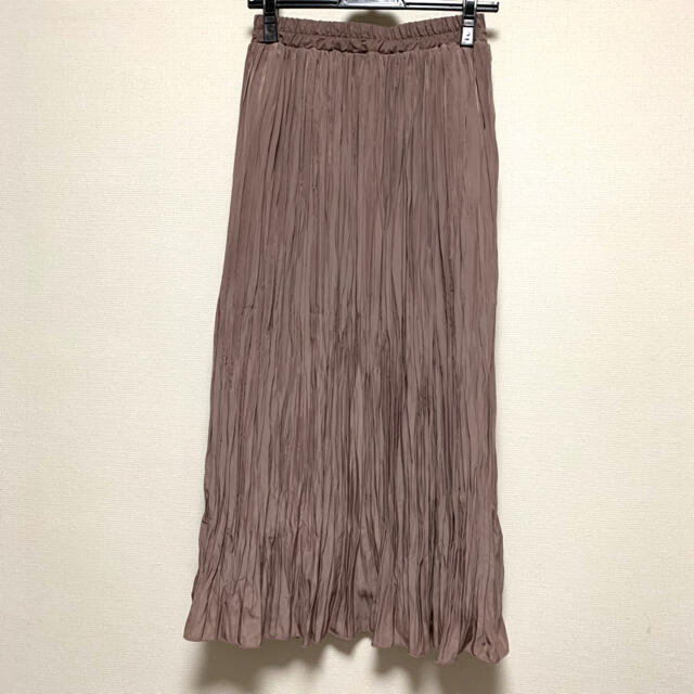 ウィゴー　ワッシャープリーツロングスカート　プリーツスカート　裏地付き レディースのスカート(ロングスカート)の商品写真