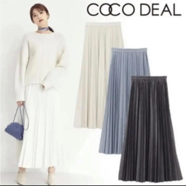 【新品】COCODEAL エコレザープリーツスカート