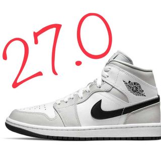 ナイキ(NIKE)のAir Jordan 1 Mid "Grey Fog/White/Black"(スニーカー)