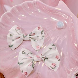 クーラクール(coeur a coeur)のフローティングフローラ リバティ リボン ハンドメイド(ヘアアクセサリー)