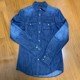 アルマーニジーンズ(ARMANI JEANS)のデニムシャツ　ウォッシュ加工　アルマーニ(シャツ)