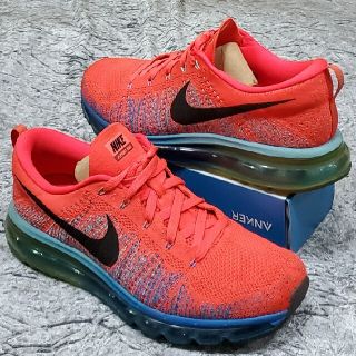 ナイキ(NIKE)のNIKE FLYKNIT AIR MAX オレンジ(スニーカー)