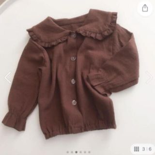 プティマイン(petit main)の未使用品⭐︎韓国子供服 長袖シャツ  ブラウス トップス 女の子 90(ブラウス)