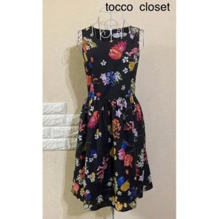 トッコ(tocco)の美品    tocco  closet  花柄 ワンピース M(ひざ丈ワンピース)