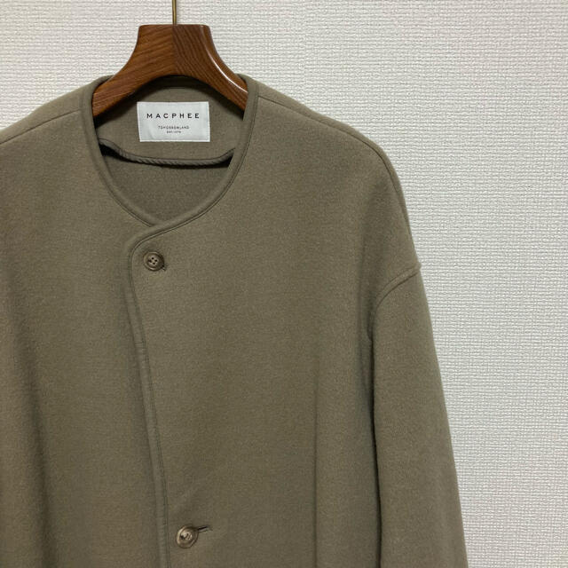 20aw◆MACPHEE マカフィー◆ウールダブルジャージー ノーカラー コート