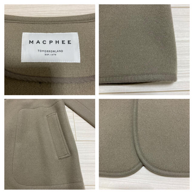 MACPHEE(マカフィー)の20aw◆MACPHEE マカフィー◆ウールダブルジャージー ノーカラー コート レディースのジャケット/アウター(ロングコート)の商品写真