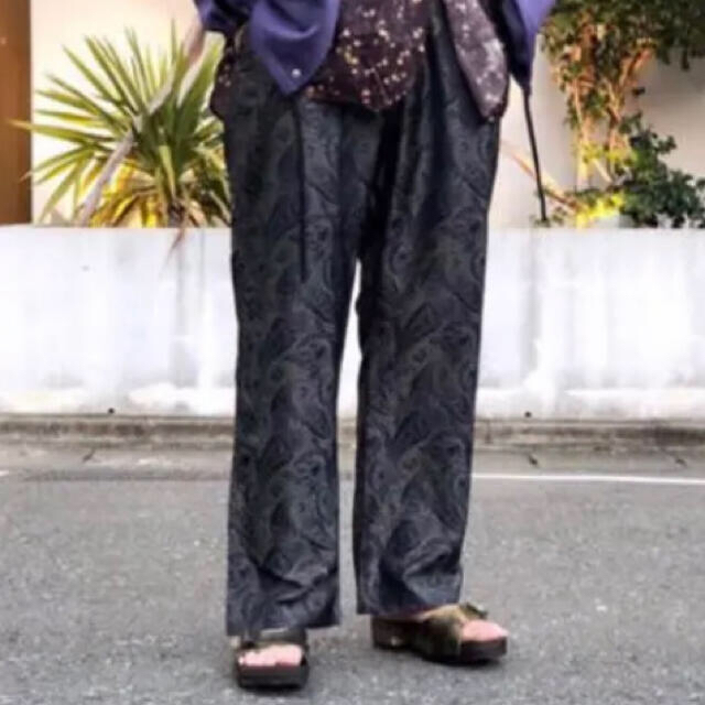 新品 needles トラックパンツ 総柄 ブラック パピヨン