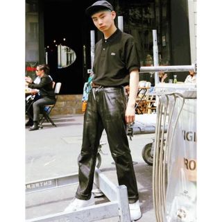 パンツ90s old GAP ブーツカット レザーパンツ sullen - www