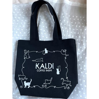 カルディ(KALDI)の未使用◆カルディ　猫の日バッグ　ブラック(トートバッグ)