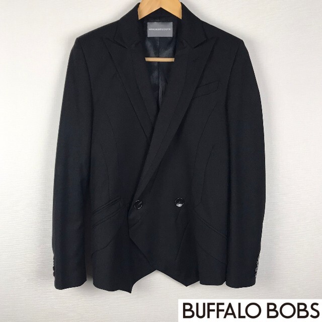 BUFFALO BOBS(バッファローボブス)の美品 バッファローボブズ 長袖テーラードジャケット ブラック サイズ1 メンズのジャケット/アウター(テーラードジャケット)の商品写真