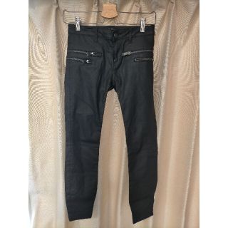 ザラ(ZARA)のザラ　zara　デニム　合皮　レザー　パンツ(スキニーパンツ)