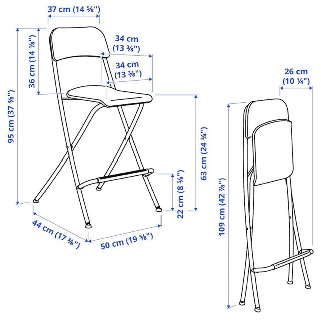 IKEA(イケア)のIKEA バースツール　バーチェア　フランクリン インテリア/住まい/日用品の椅子/チェア(スツール)の商品写真