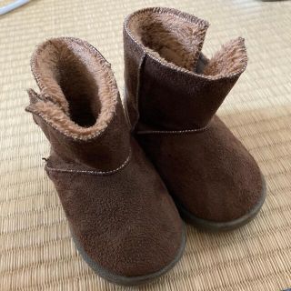 子供　13 ボアブーツ 茶色