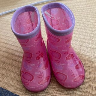 子供　13cm 雨長靴　ピンク