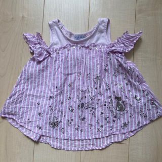 アナスイミニ(ANNA SUI mini)のANNA SUI mini オフショルダー　カットソー　S(Tシャツ/カットソー)