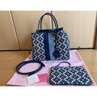 ケイトスペードニューヨーク(kate spade new york)のケイトスペードニューヨーク美品　スペードフラワージャガード　ケイトスペード(トートバッグ)