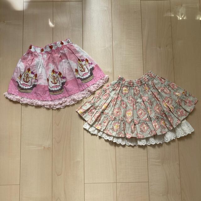 Shirley Temple(シャーリーテンプル)のシャーリーテンプル  スカート　2セット　110 キッズ/ベビー/マタニティのキッズ服女の子用(90cm~)(スカート)の商品写真