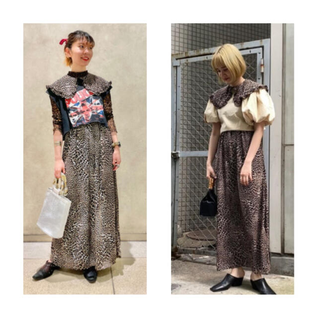 Ray BEAMS(レイビームス)のGHOSPELL♡Shirring Dress♡レオパードワンピース♡ レディースのワンピース(ロングワンピース/マキシワンピース)の商品写真