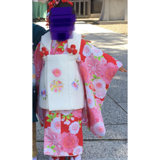 京都　花ひめ 七五三　３歳　赤　着物セット　女の子(和服/着物)