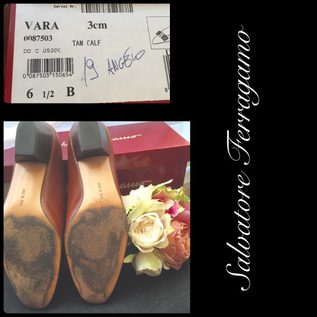Salvatore Ferragamo(サルヴァトーレフェラガモ)のフェラガモ ブラウン ヴァラ パンプス レディースの靴/シューズ(ハイヒール/パンプス)の商品写真