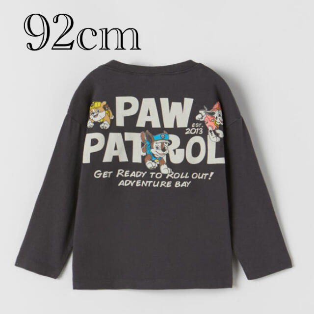 ZARA KIDS(ザラキッズ)の《新作》新品　パウパトロール　長袖　Tシャツ　1歳半-2歳　92cm キッズ/ベビー/マタニティのキッズ服男の子用(90cm~)(Tシャツ/カットソー)の商品写真