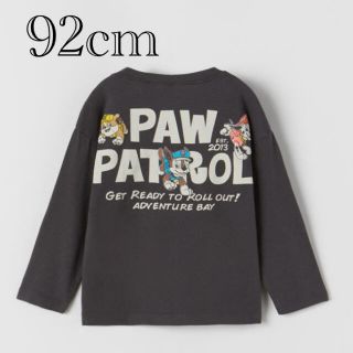 ザラキッズ(ZARA KIDS)の《新作》新品　パウパトロール　長袖　Tシャツ　1歳半-2歳　92cm(Tシャツ/カットソー)