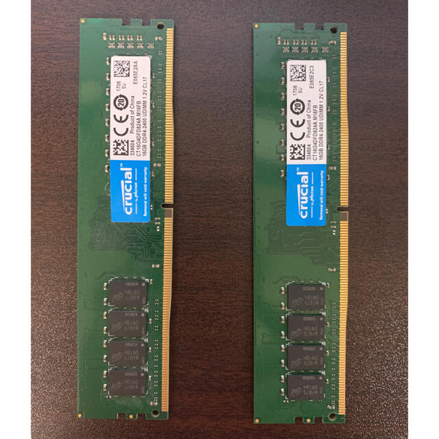 crucial DDR4-2400 16GB×2 32GB  メモリ