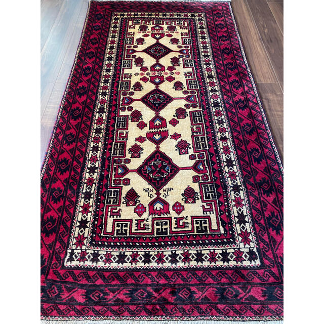 バルーチ ペルシャン by My Aladdin’s Rug｜ラクマ バルーチ トライバルラグ 199×102cmの通販 によるトラ