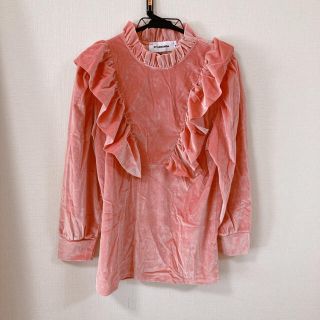 《新品》STYLENANDA  ベロアフリルトップス(カットソー(長袖/七分))