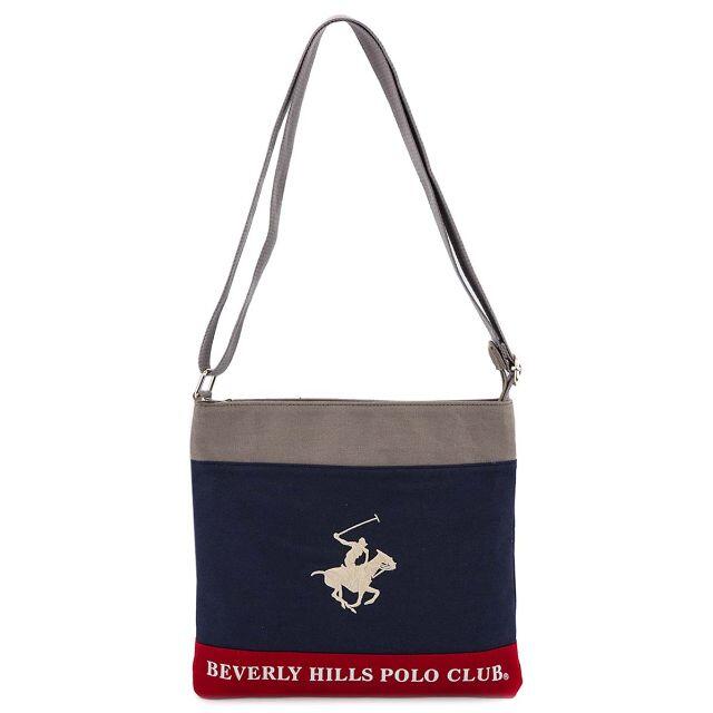 BEVERLY HILLS POLO CLUB（BHPC）(ビバリーヒルズポロクラブ)のビバリーヒルズポロクラブ ショルダーバッグ ネイビー×グレー×ホワイト レディースのバッグ(ショルダーバッグ)の商品写真