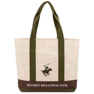 ビバリーヒルズポロクラブ(BEVERLY HILLS POLO CLUB（BHPC）)のビバリーヒルズポロクラブ トートバッグ アイボリー×カーキ×カーキ(トートバッグ)