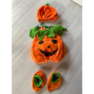 ハロウィン　カポチャ　80サイズ　ベビー(その他)